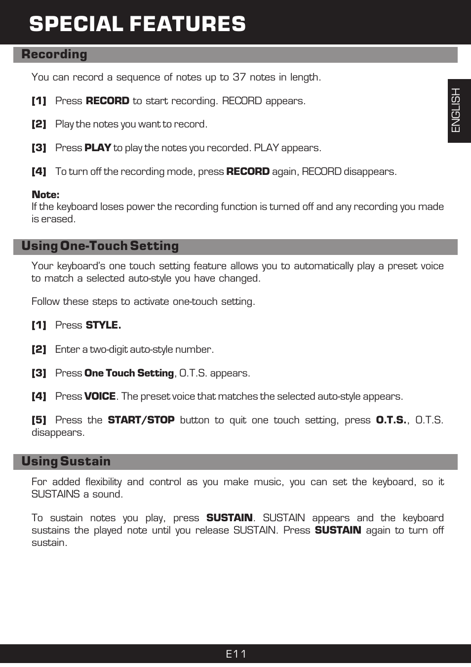 Special features | The Singing Machine SMI-1420 User Manual | Page 11 / 52