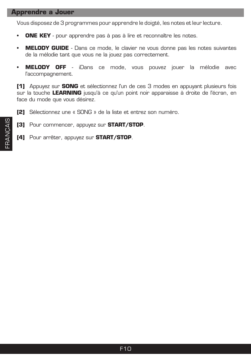 Apprendre a jouer | The Singing Machine SMI-1420 User Manual | Page 42 / 52