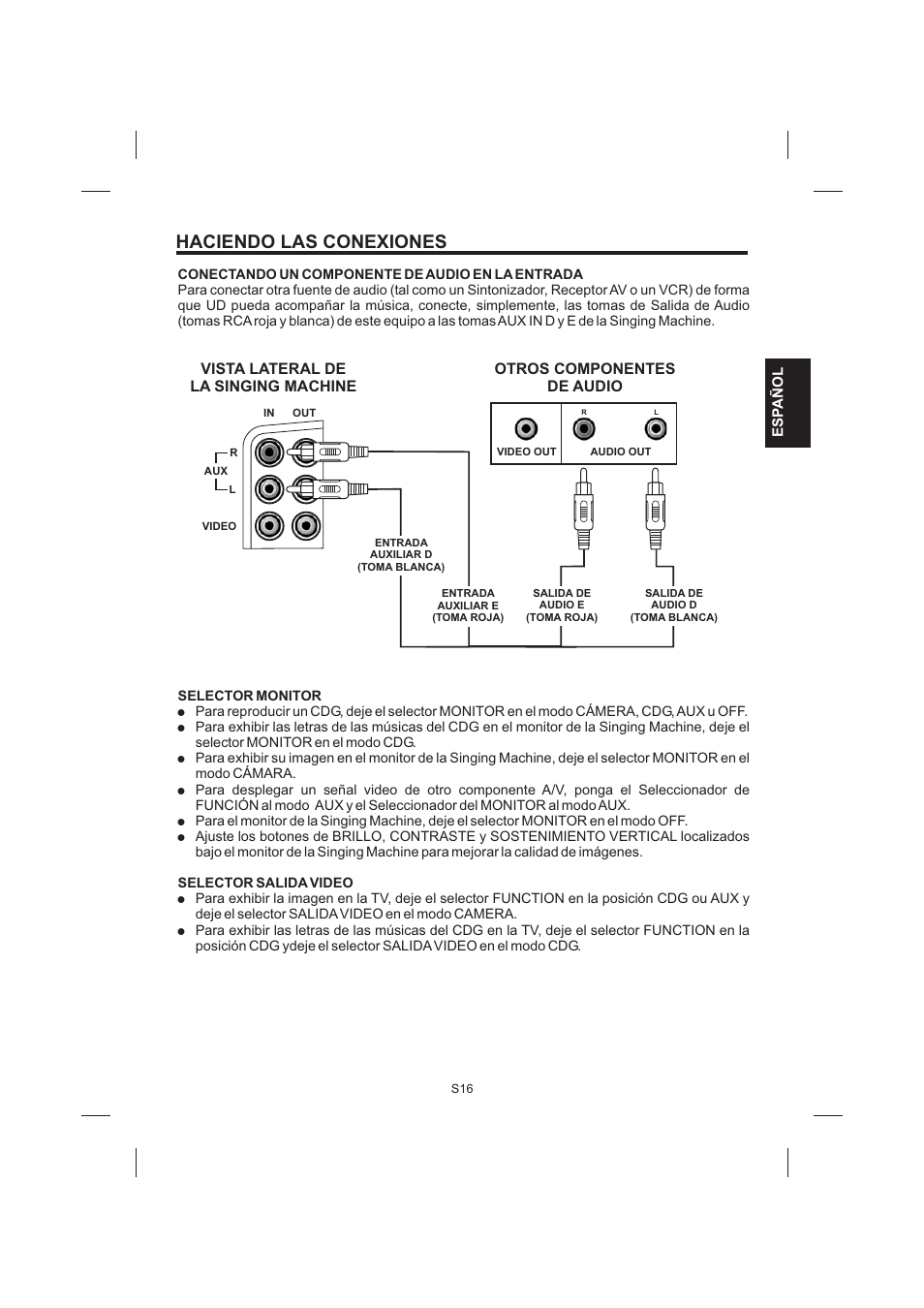 Haciendo las conexiones | The Singing Machine STVG-999 User Manual | Page 45 / 88