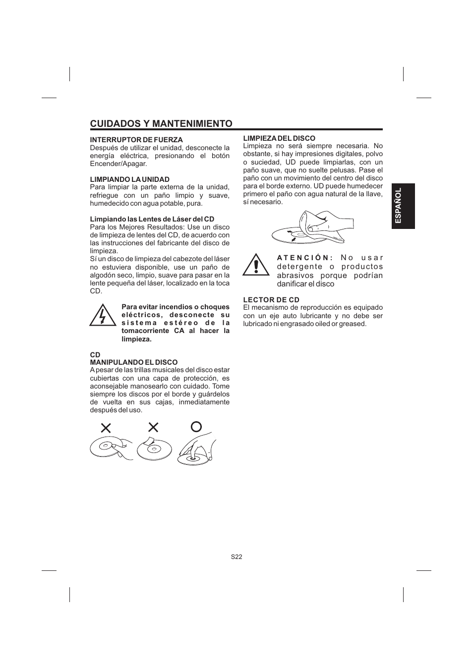 Cuidados y mantenimiento | The Singing Machine STVG-999 User Manual | Page 51 / 88