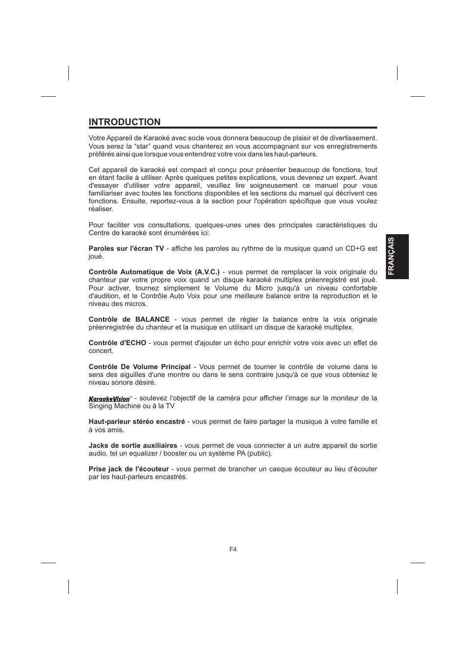 Introduction | The Singing Machine STVG-999 User Manual | Page 61 / 88