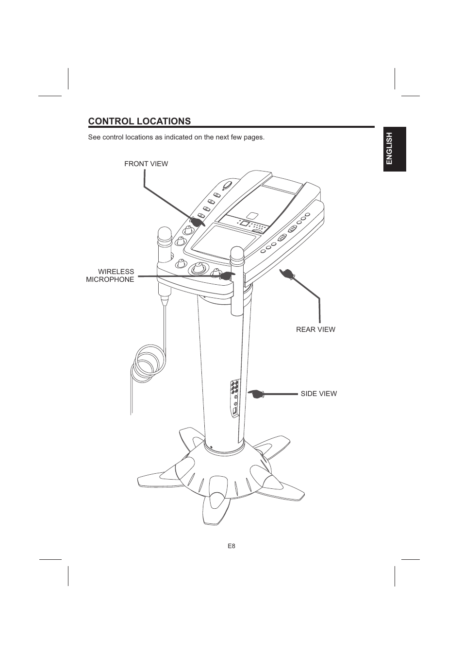 Control locations | The Singing Machine STVG-999 User Manual | Page 9 / 88