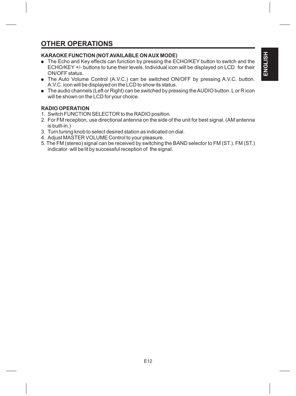 Other operations | The Singing Machine SMG-151 User Manual | Page 13 / 56