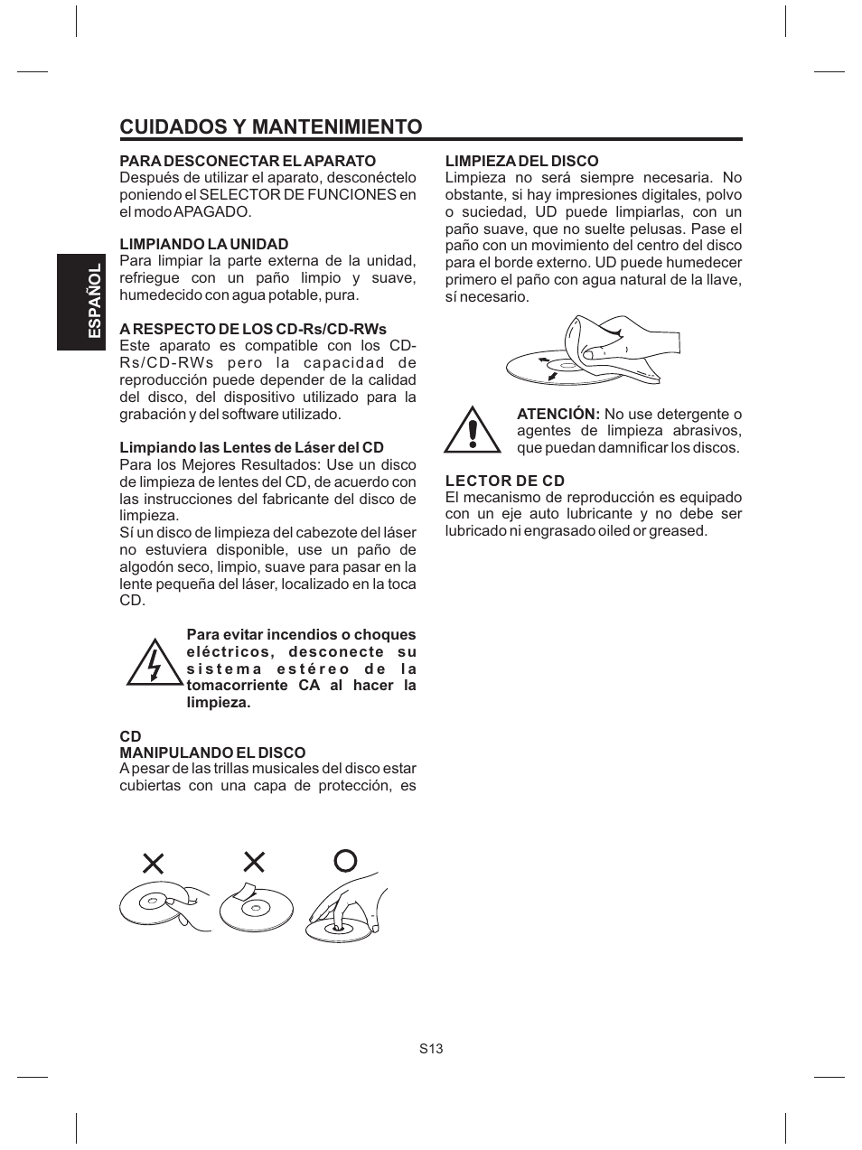 Cuidados y mantenimiento | The Singing Machine SMG-151 User Manual | Page 32 / 56