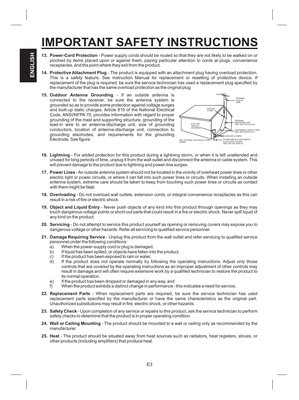 Important safety instructions, English | The Singing Machine SMG-151 User Manual | Page 4 / 56