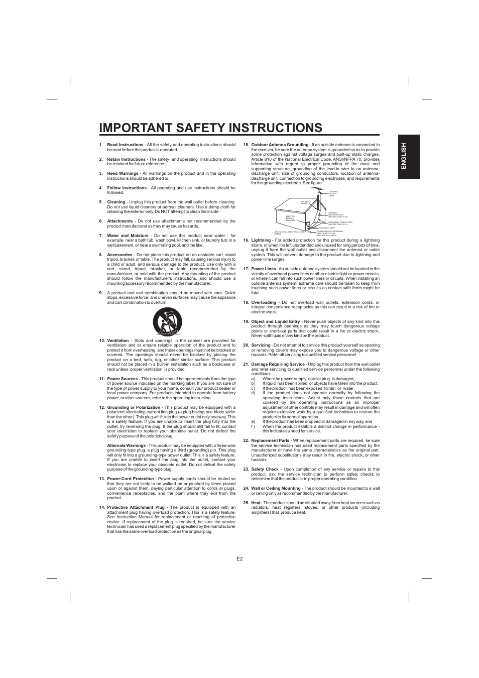 Important safety instructions | The Singing Machine STVD-1001 User Manual | Page 3 / 100