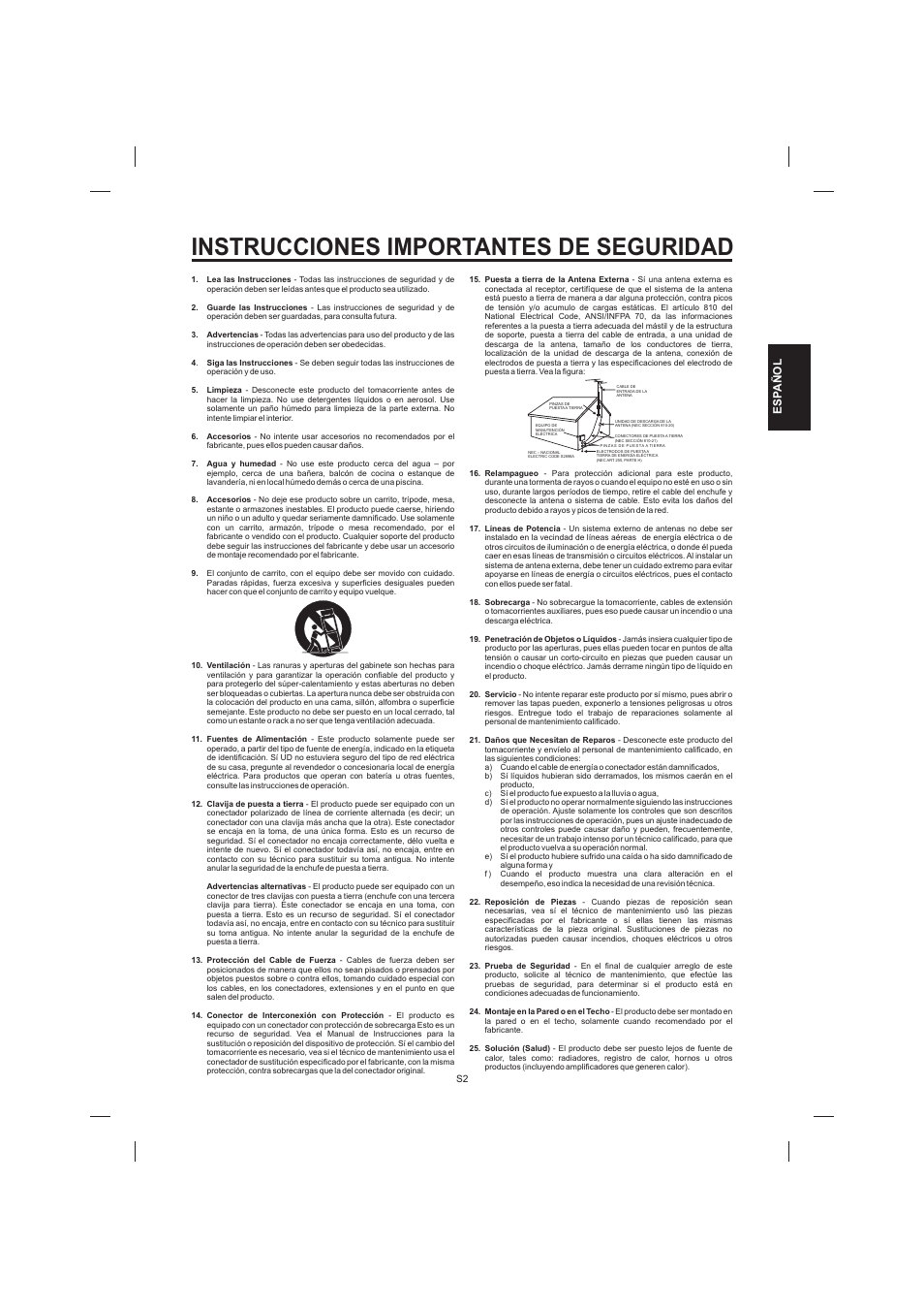 Instrucciones importantes de seguridad | The Singing Machine STVD-1001 User Manual | Page 35 / 100