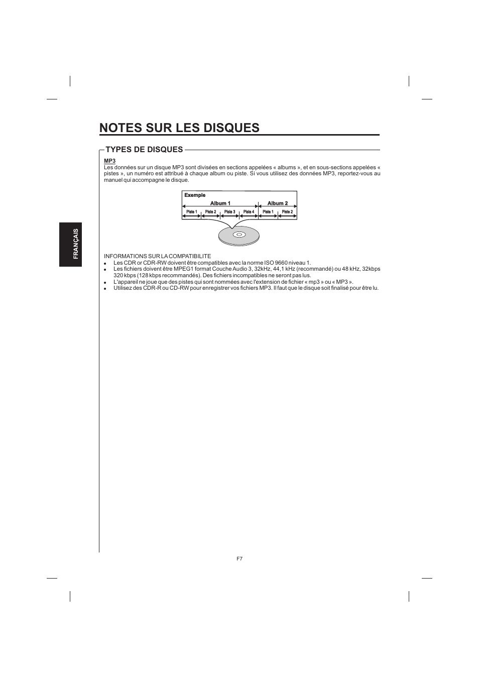 Types de disques | The Singing Machine STVD-1001 User Manual | Page 72 / 100