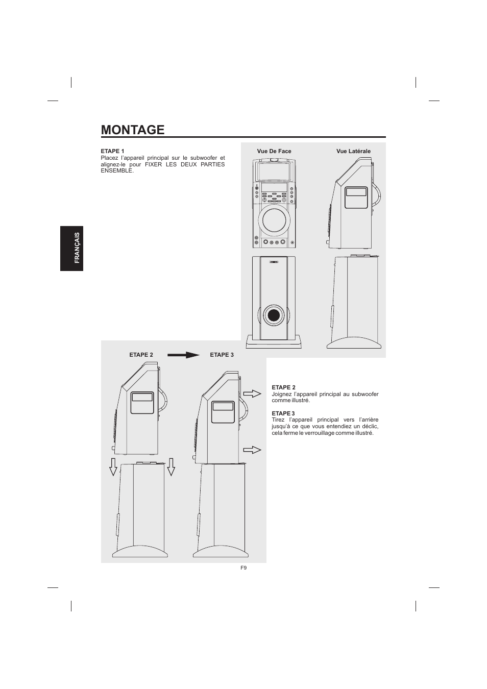 Montage | The Singing Machine STVD-1001 User Manual | Page 74 / 100