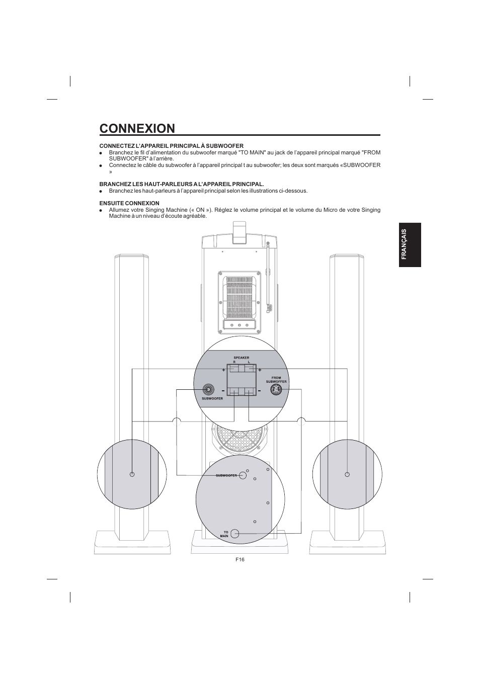 Connexion | The Singing Machine STVD-1001 User Manual | Page 81 / 100