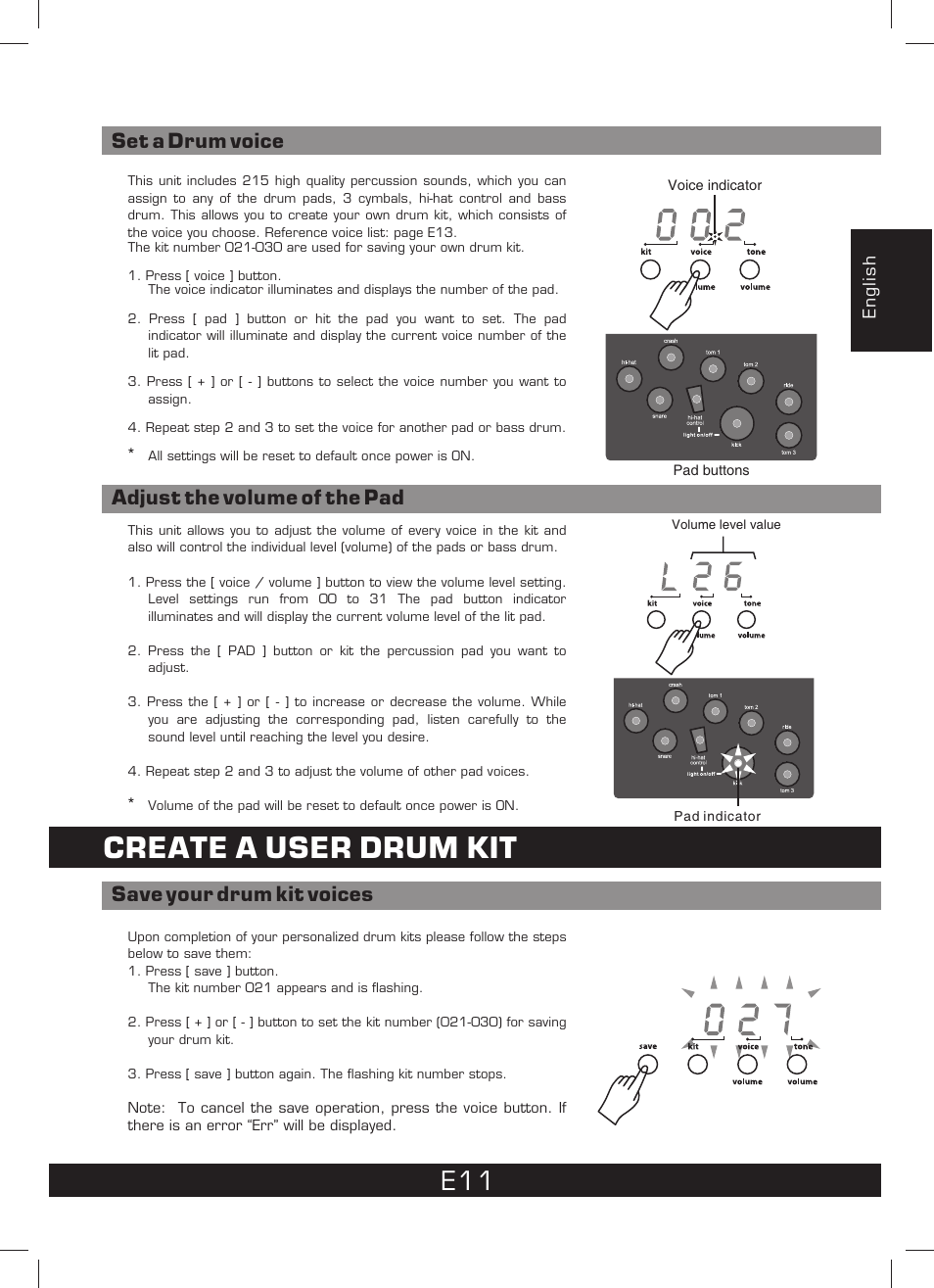 Create a user drum kit | The Singing Machine SMI-1460 User Manual | Page 11 / 44