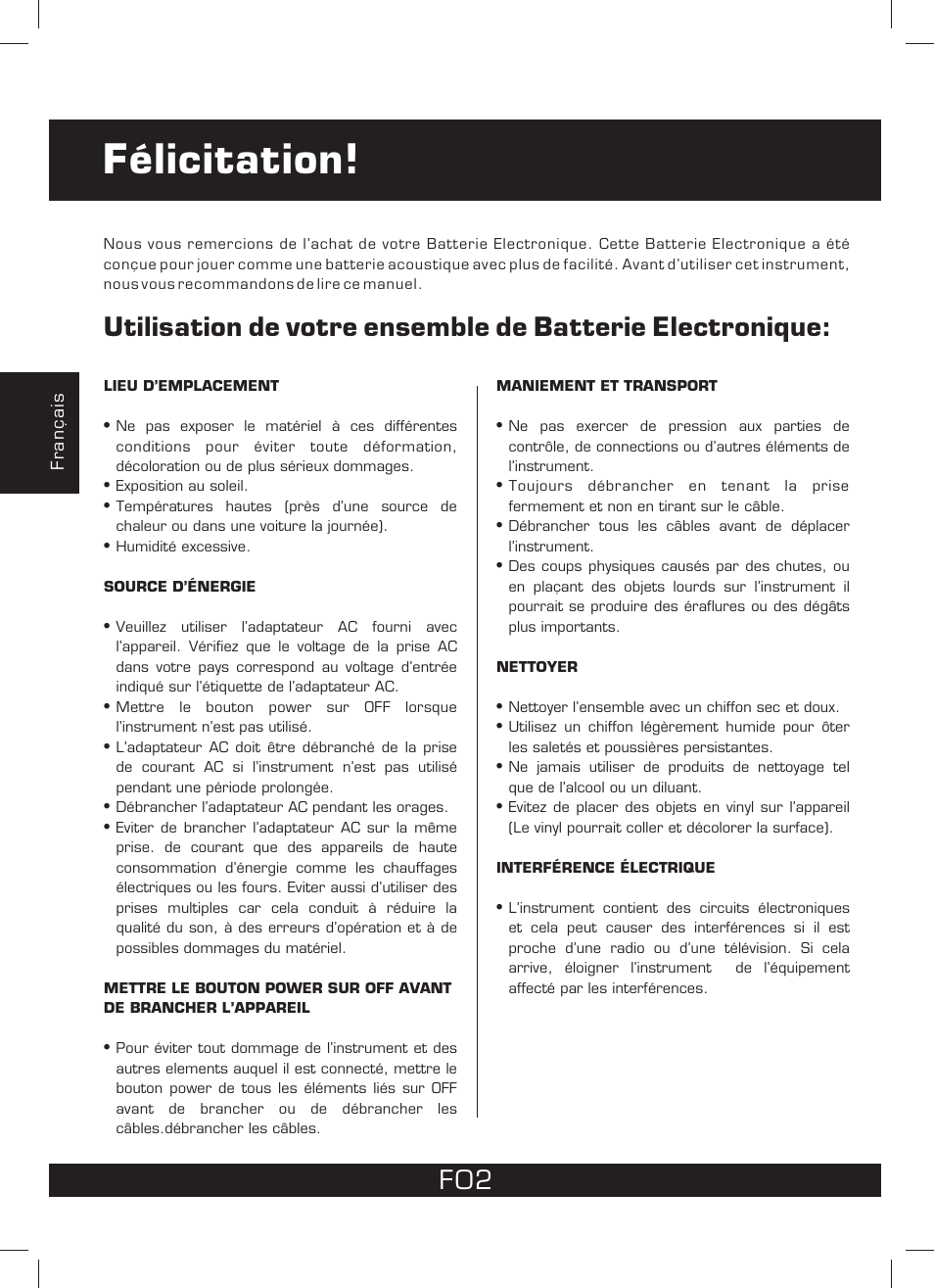 Félicitation | The Singing Machine SMI-1460 User Manual | Page 16 / 44