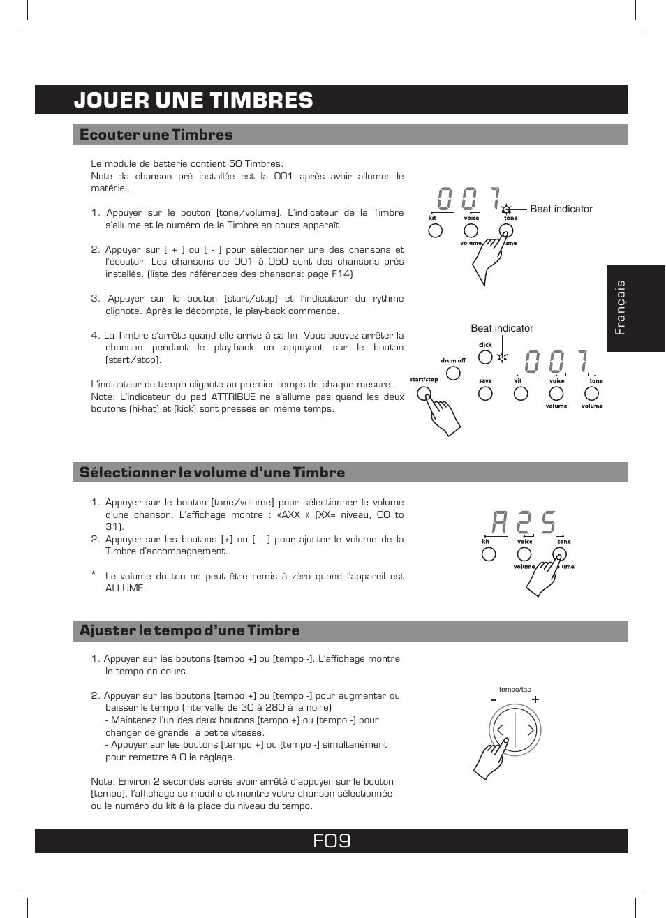 Jouer une timbres | The Singing Machine SMI-1460 User Manual | Page 23 / 44