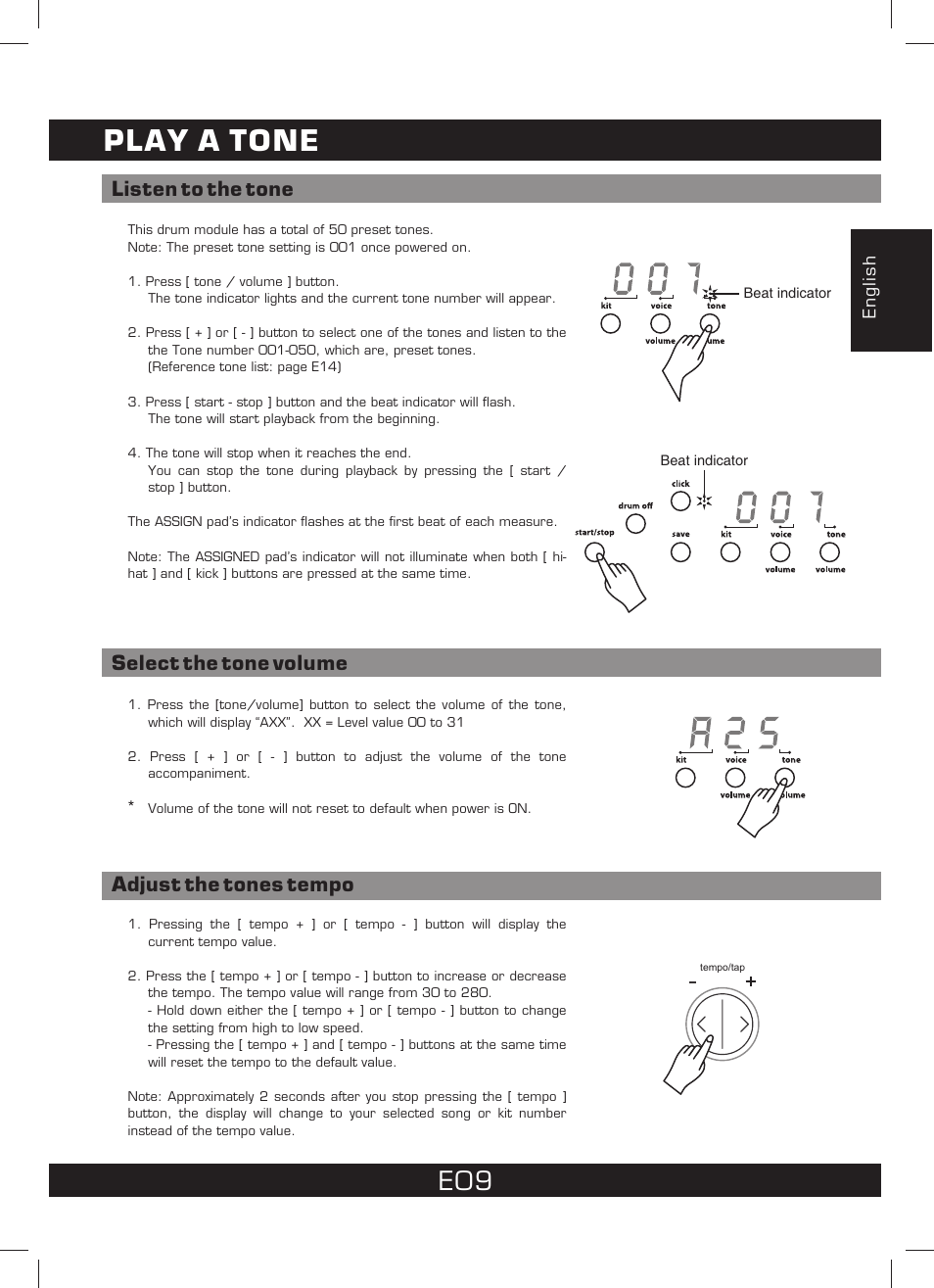 Play a tone | The Singing Machine SMI-1460 User Manual | Page 9 / 44