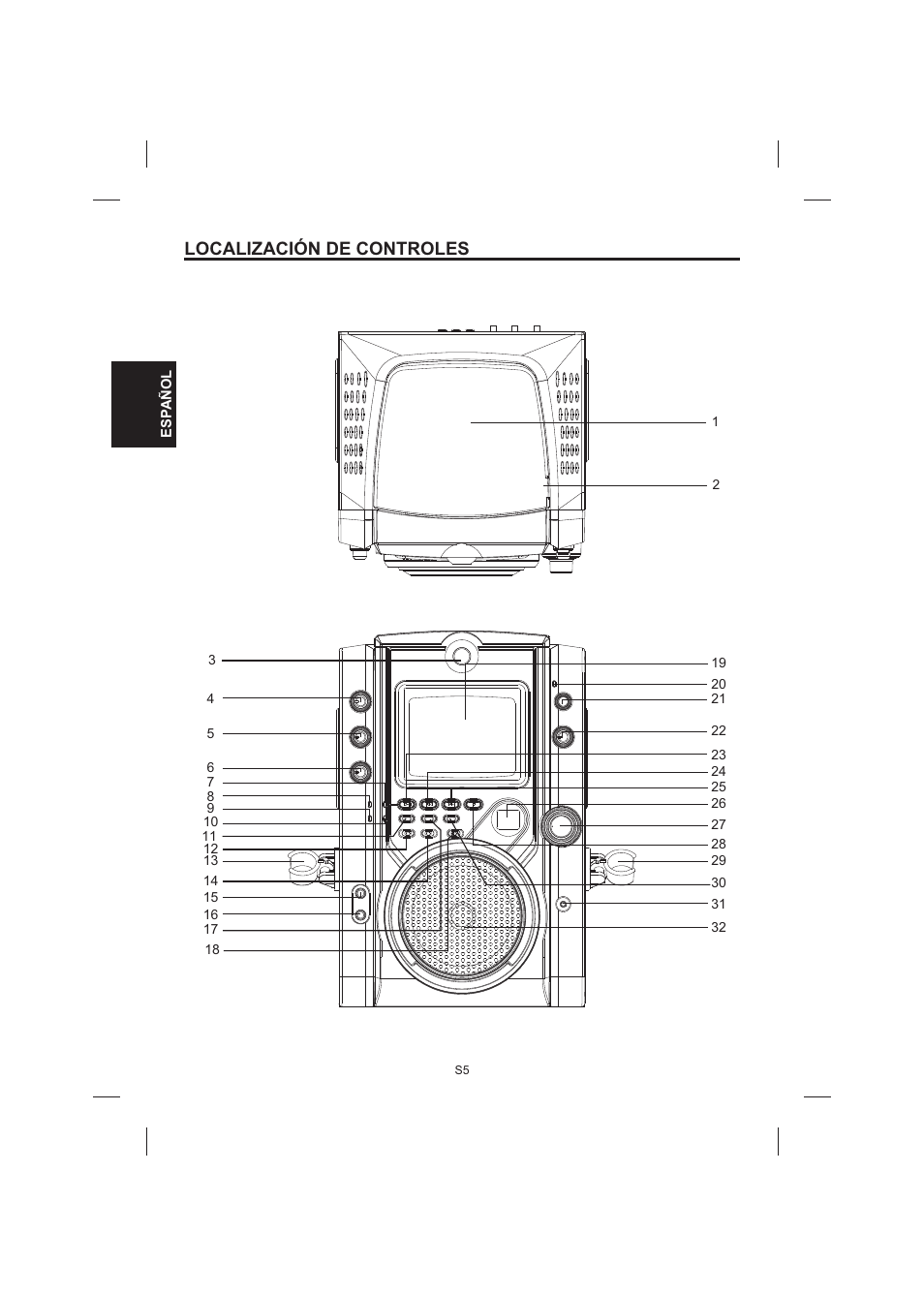 Localización de controles | The Singing Machine STVG-520 User Manual | Page 24 / 56