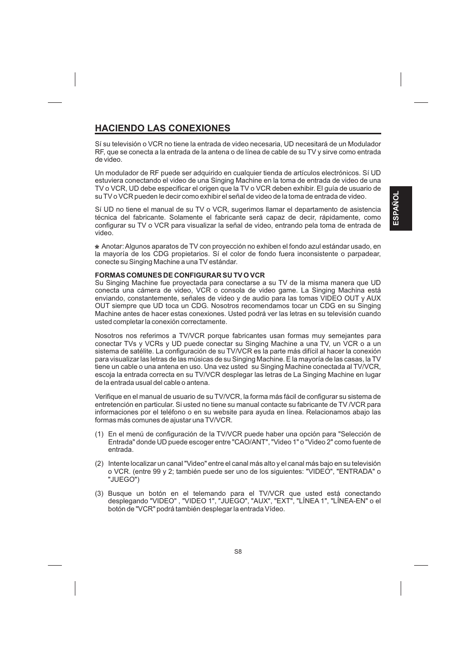 Haciendo las conexiones | The Singing Machine STVG-520 User Manual | Page 27 / 56