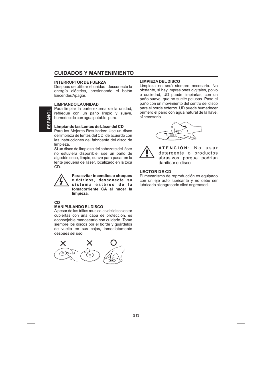 Cuidados y mantenimiento | The Singing Machine STVG-520 User Manual | Page 32 / 56