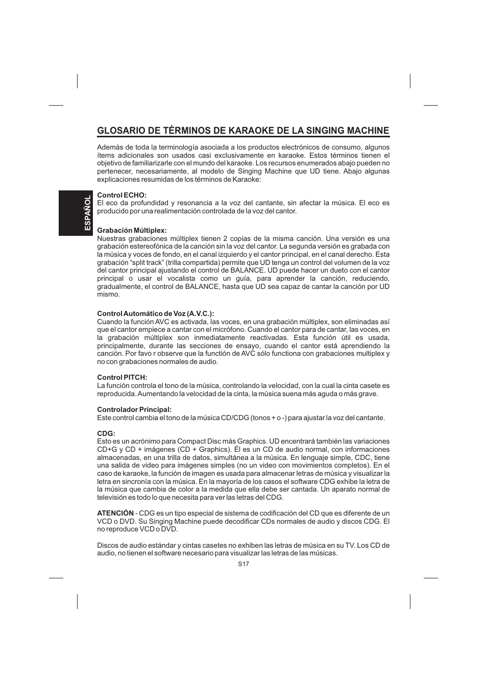 The Singing Machine STVG-520 User Manual | Page 36 / 56