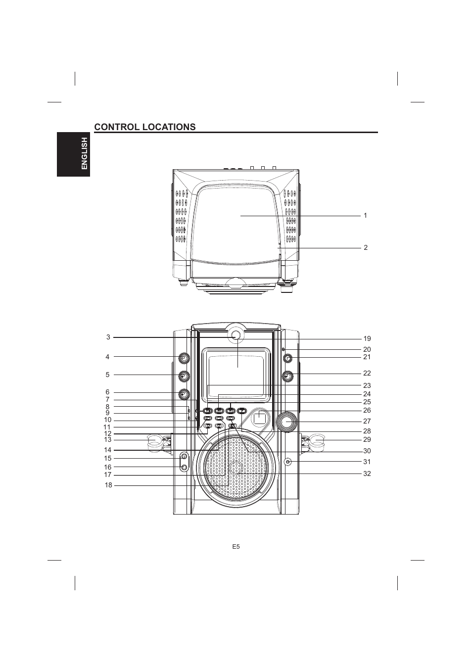 Control locations | The Singing Machine STVG-520 User Manual | Page 6 / 56