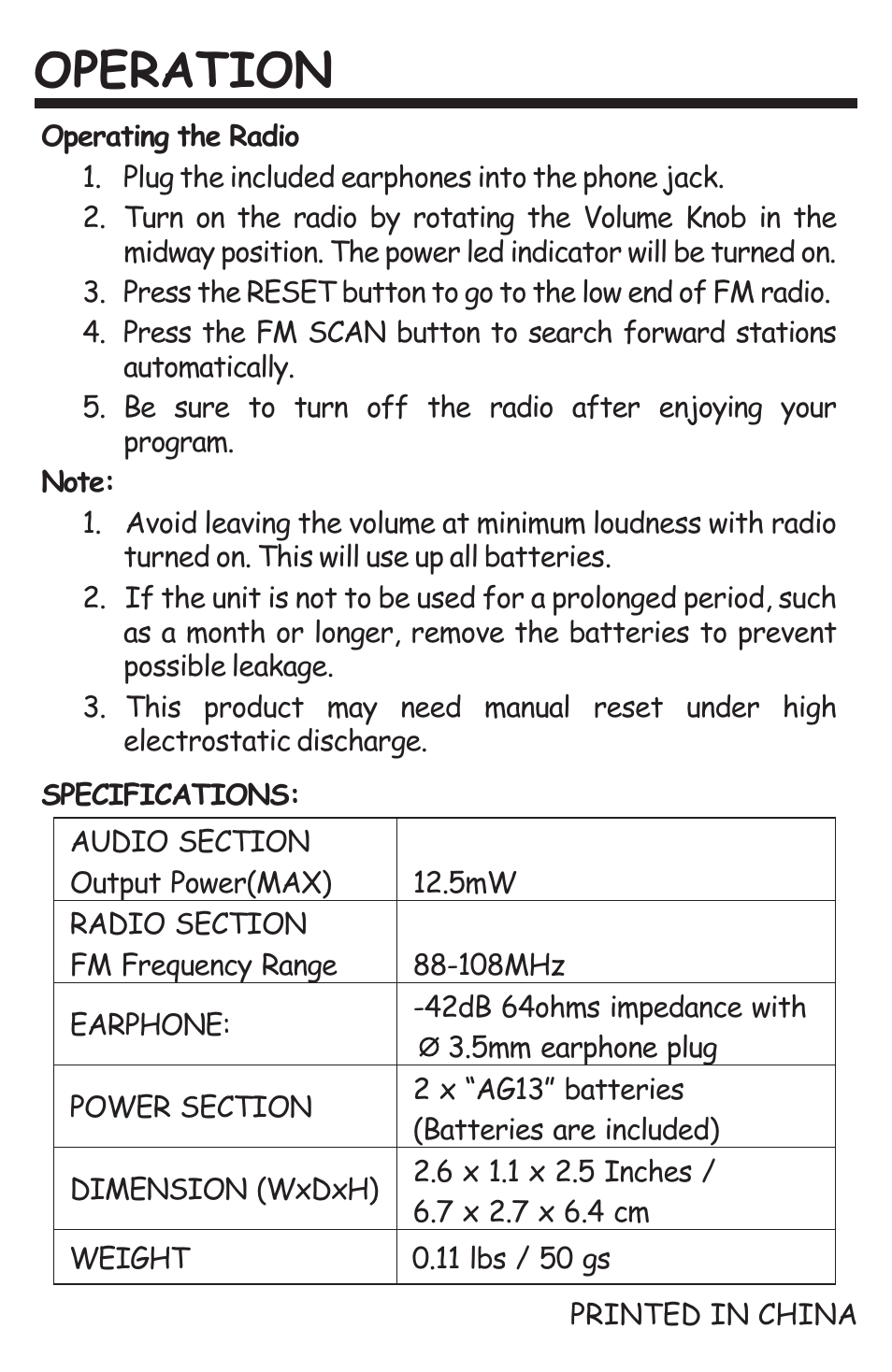 Operation | The Singing Machine SMB-632 User Manual | Page 3 / 4