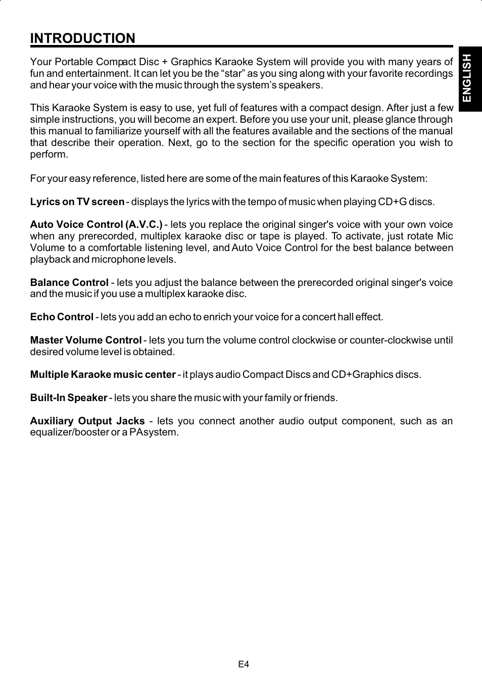 Introduction | The Singing Machine SMG-180 User Manual | Page 5 / 20