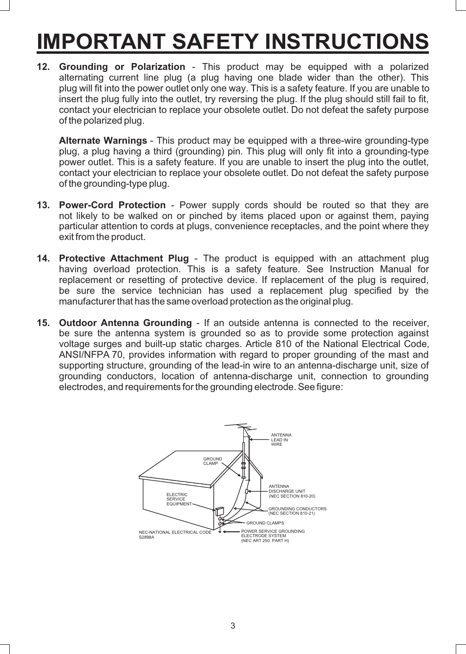 Important safety instructions | The Singing Machine SMVG-600 User Manual | Page 4 / 24