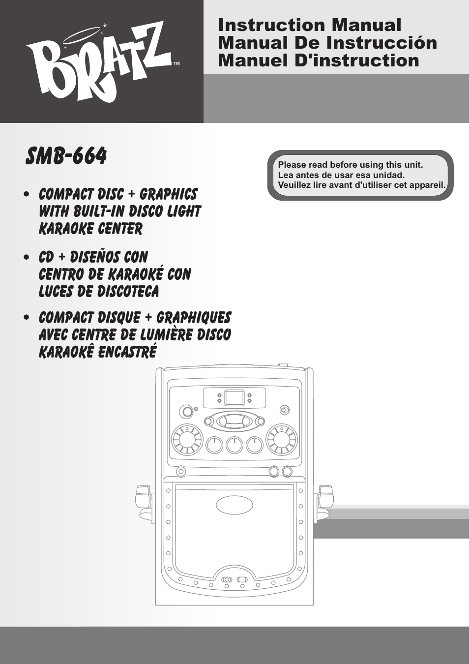 The Singing Machine BRATZ SMB-664 User Manual | 56 pages