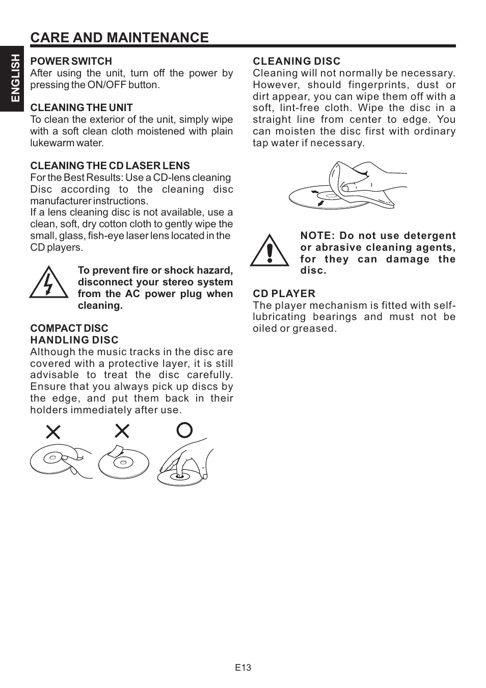 Care and maintenance | The Singing Machine BRATZ SMB-664 User Manual | Page 14 / 56