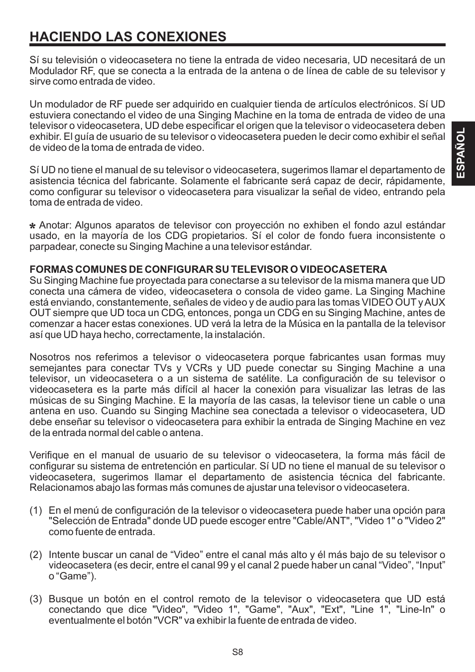 Haciendo las conexiones | The Singing Machine BRATZ SMB-664 User Manual | Page 27 / 56