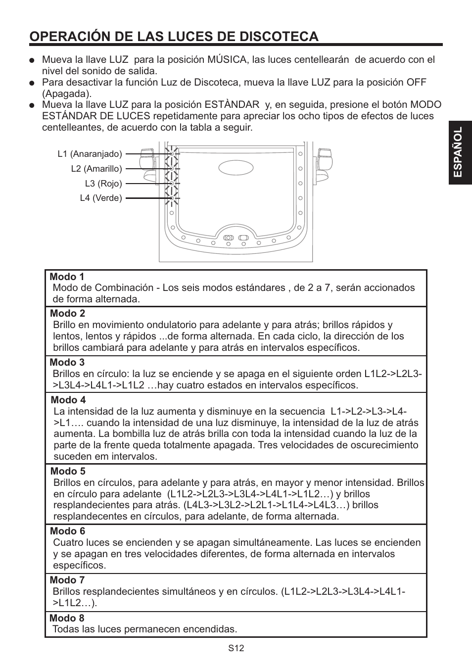 Operación de las luces de discoteca | The Singing Machine BRATZ SMB-664 User Manual | Page 31 / 56