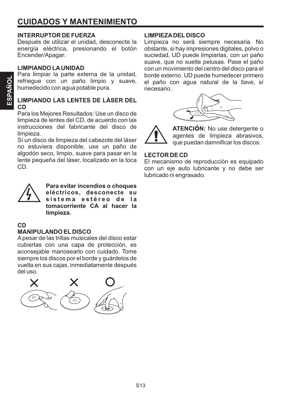Cuidados y mantenimiento | The Singing Machine BRATZ SMB-664 User Manual | Page 32 / 56