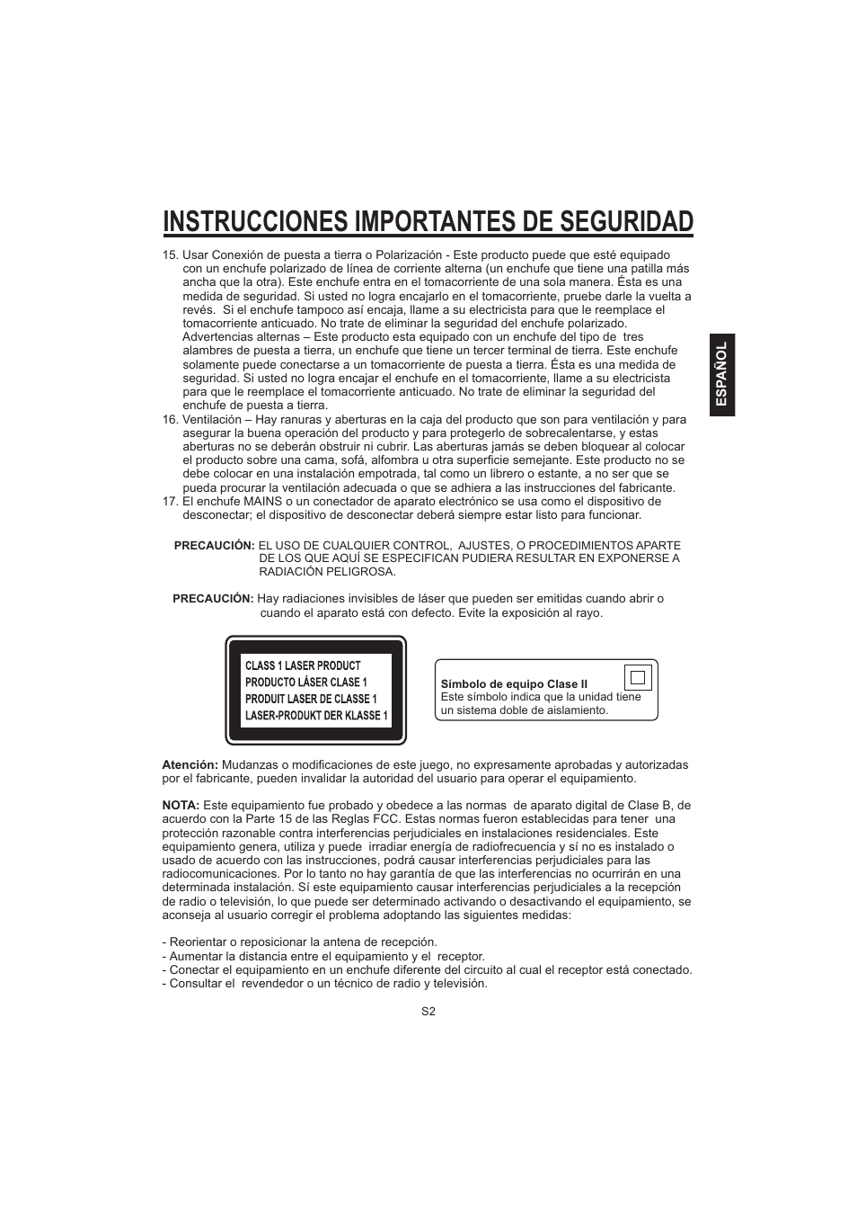 Instrucciones importantes de seguridad | The Singing Machine Pedestal CDG Karaoke System iSM-1010 User Manual | Page 29 / 80