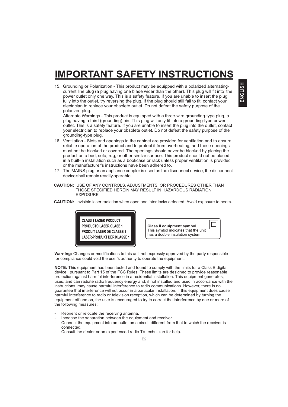 Important safety instructions | The Singing Machine Pedestal CDG Karaoke System iSM-1010 User Manual | Page 3 / 80
