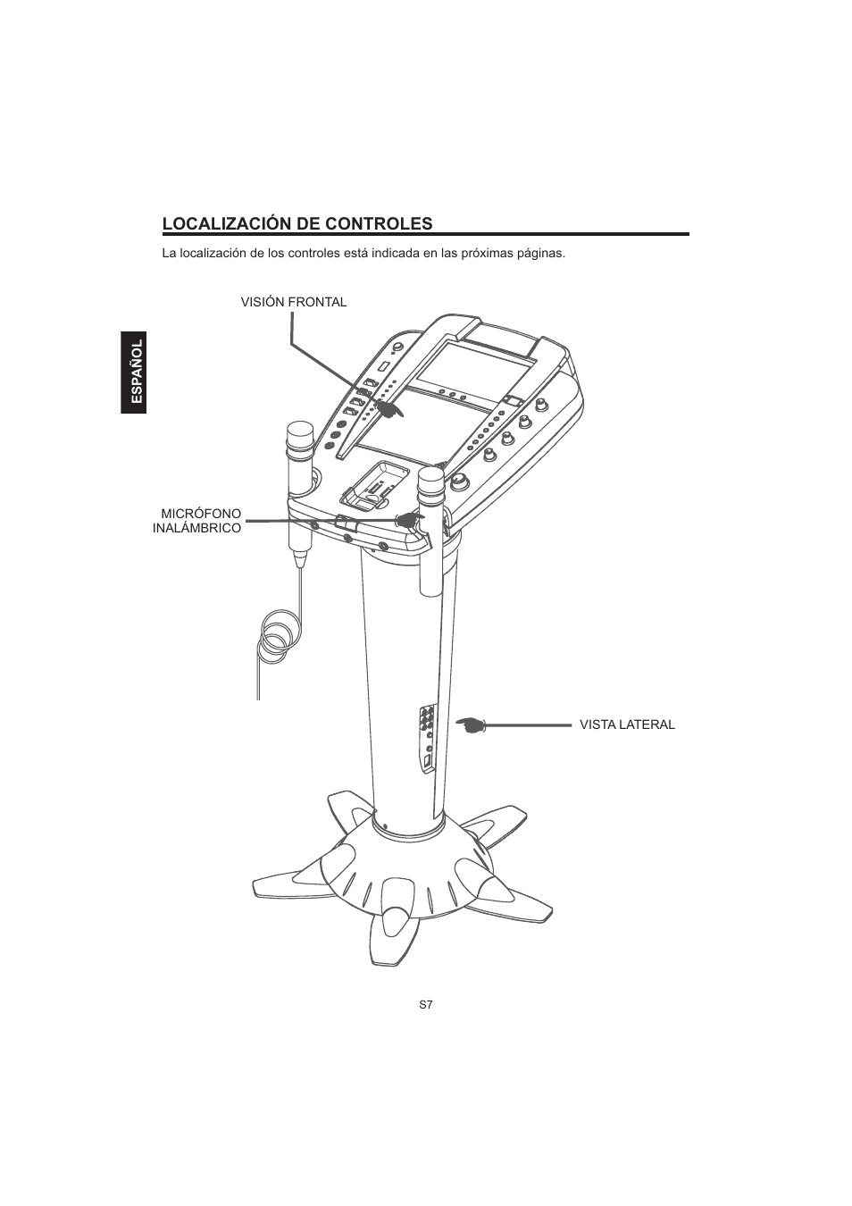 Localización de controles | The Singing Machine Pedestal CDG Karaoke System iSM-1010 User Manual | Page 34 / 80