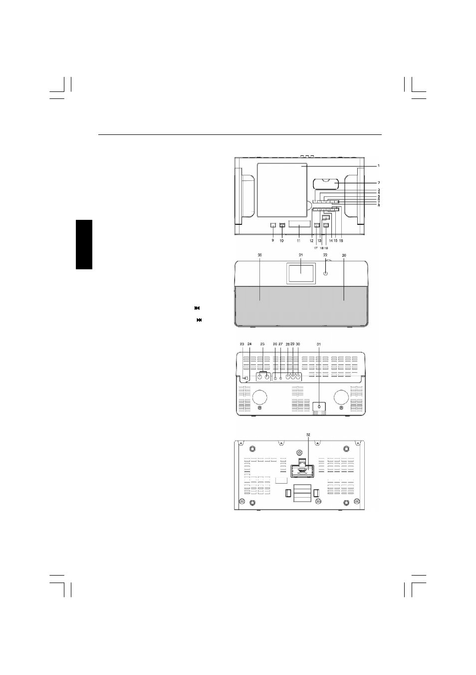 Localizació n de controles, Espa ñ ol | The Singing Machine ISM-370 User Manual | Page 31 / 77