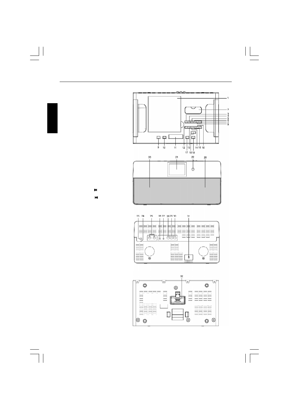 Location of controls, English | The Singing Machine ISM-370 User Manual | Page 6 / 77