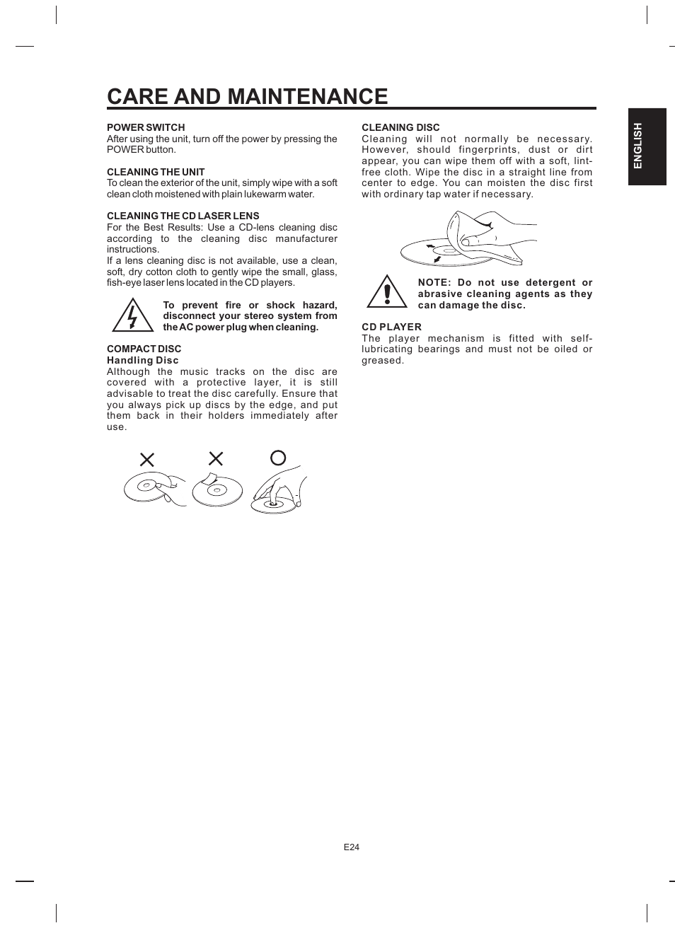 Care and maintenance | The Singing Machine STVD-919 User Manual | Page 25 / 32
