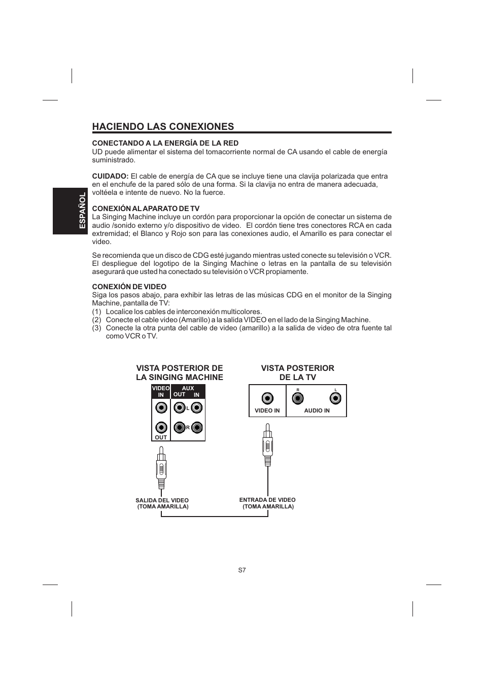 Haciendo las conexiones | The Singing Machine STVG-535 User Manual | Page 28 / 64