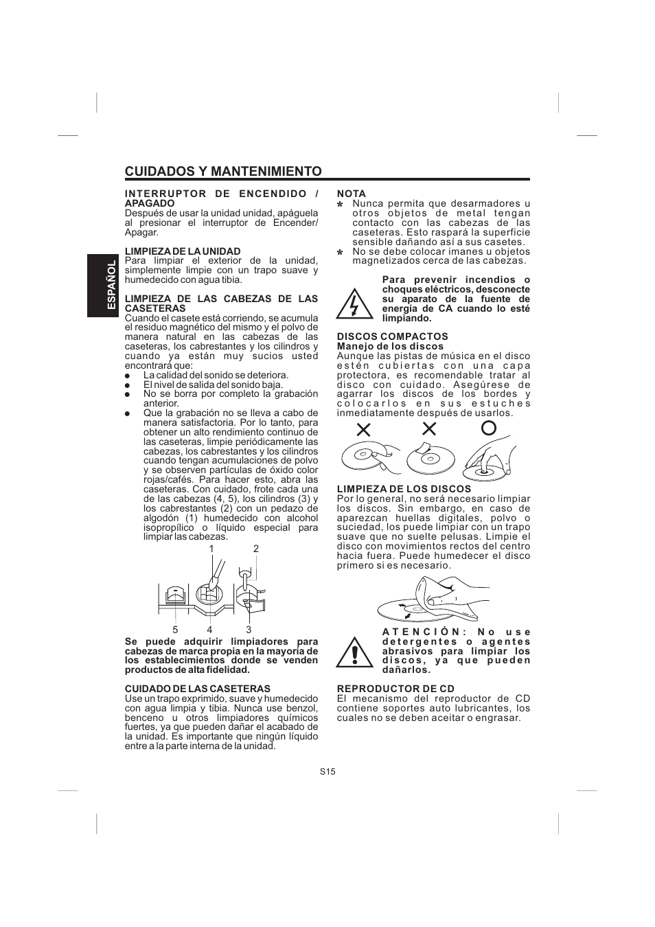 Cuidados y mantenimiento | The Singing Machine STVG-535 User Manual | Page 36 / 64