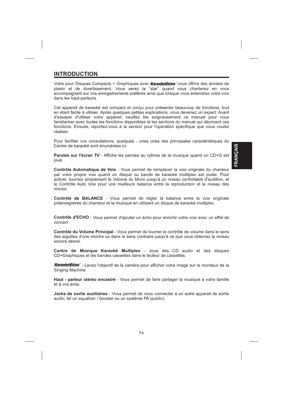 Introduction | The Singing Machine STVG-535 User Manual | Page 45 / 64