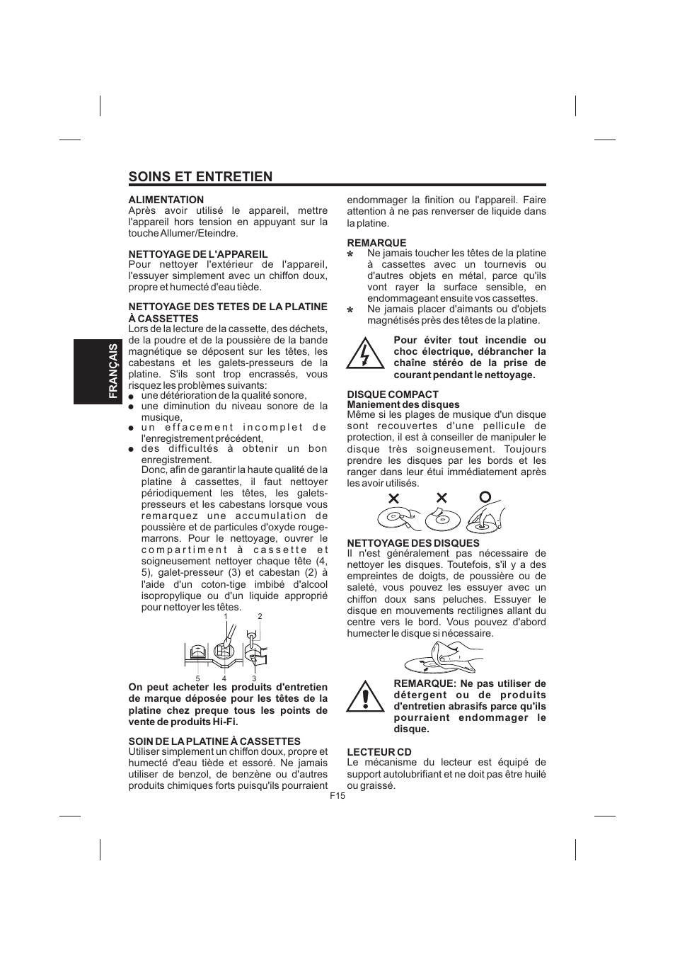 Soins et entretien | The Singing Machine STVG-535 User Manual | Page 56 / 64