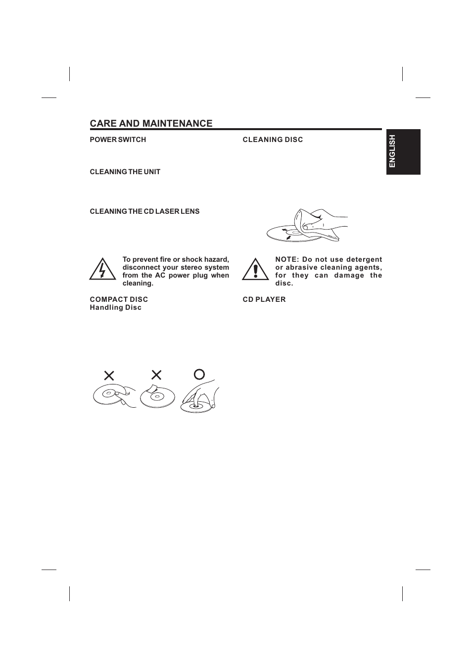 Care and maintenance | The Singing Machine SMVG-620 User Manual | Page 15 / 60