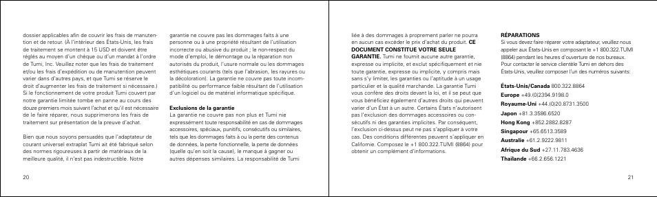 Tumi Network Card User Manual | Page 11 / 23