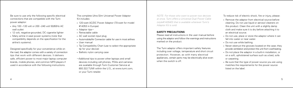 Tumi Network Card User Manual | Page 3 / 23