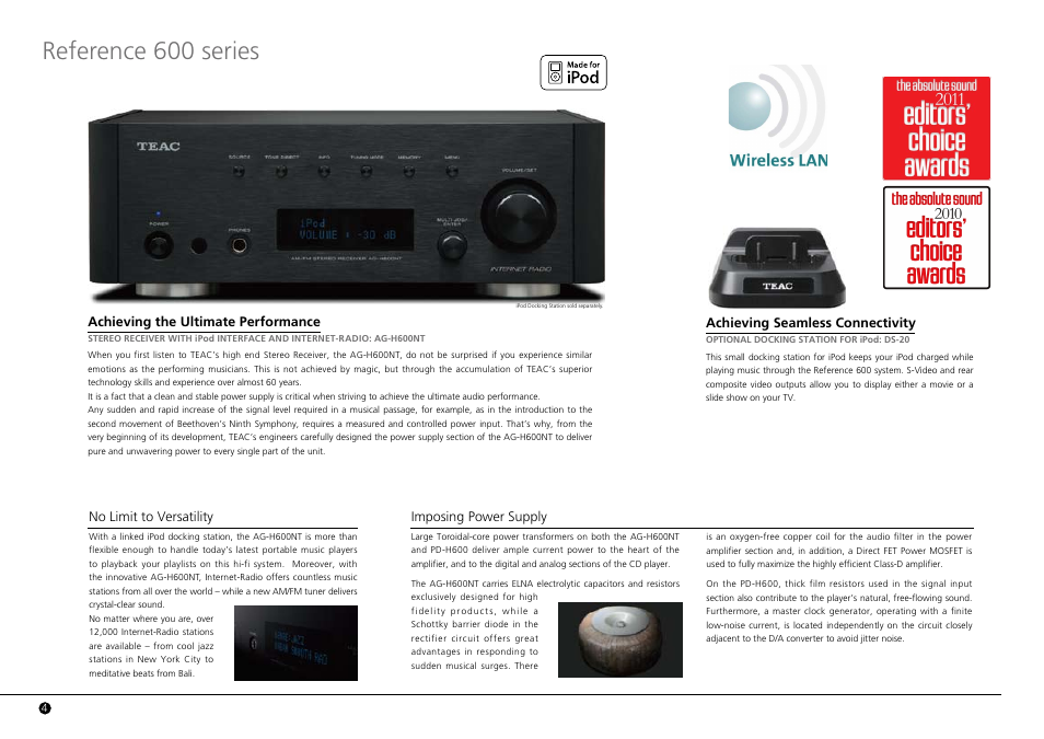 Reference 600 series | Teac AG-H600NT User Manual | Page 5 / 14