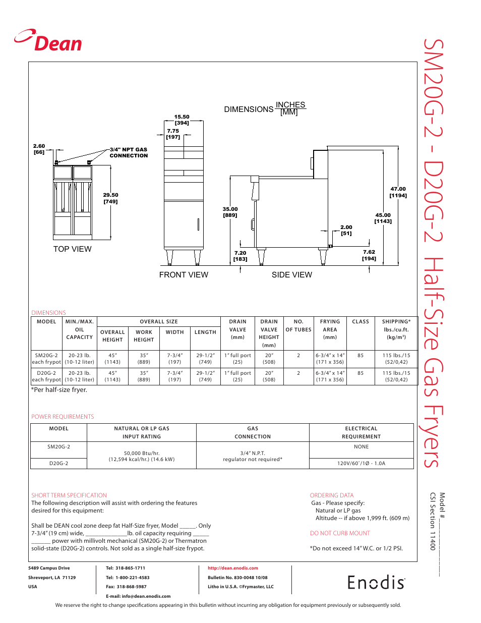 Dean | Teac SM20G-2 User Manual | Page 2 / 2