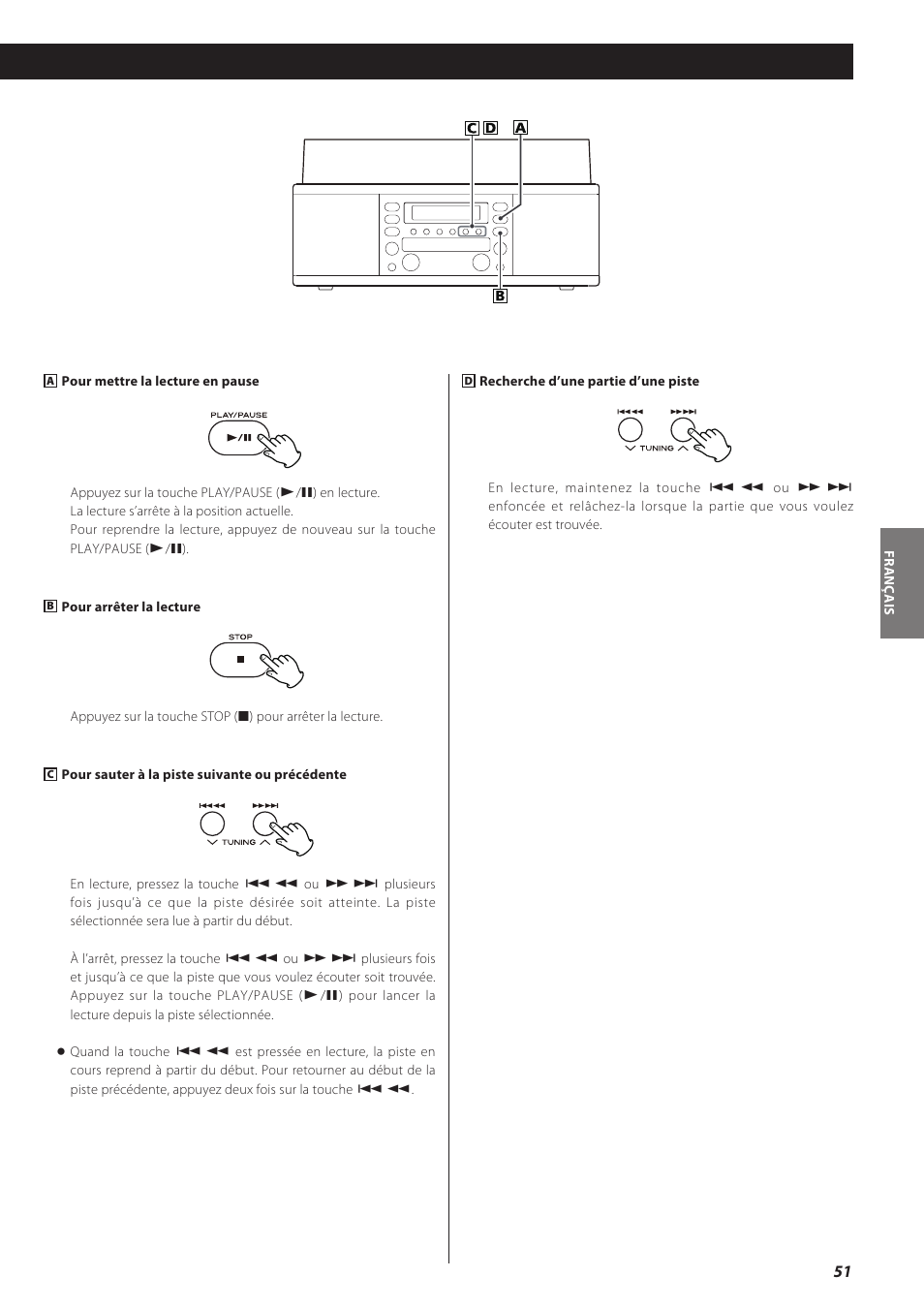 Teac CD recorder with turntable/cassette player LP-R550USB User Manual | Page 51 / 100