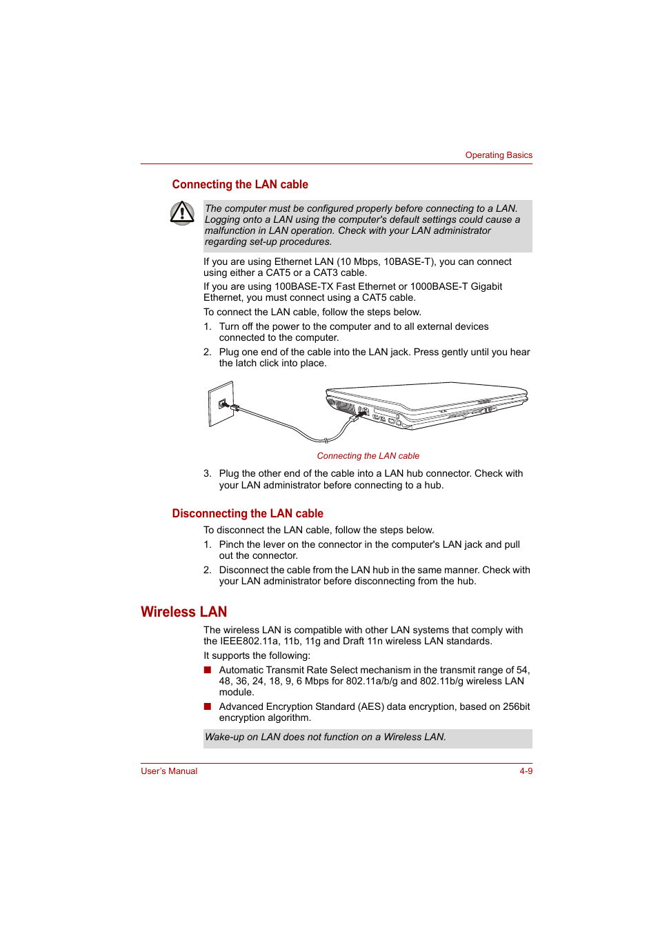 Wireless lan, Wireless lan -9 | Toshiba A200 User Manual | Page 57 / 154