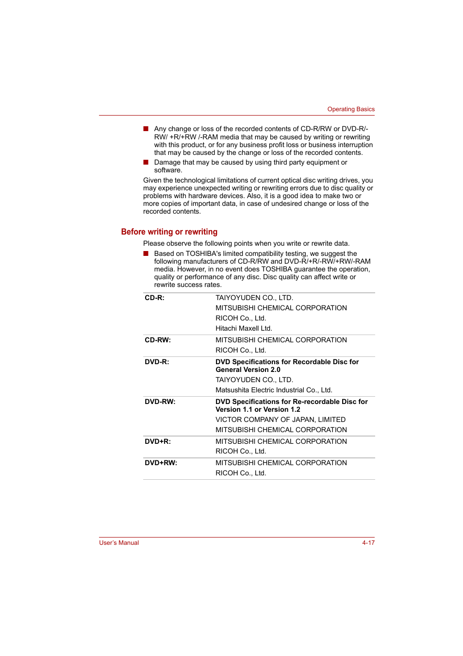 Toshiba A200 User Manual | Page 65 / 154