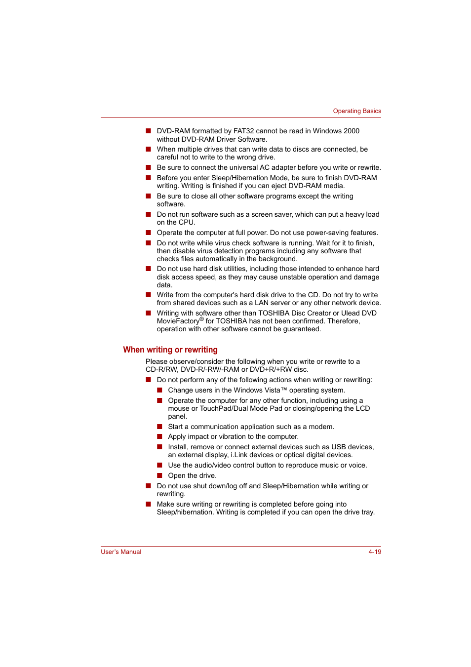 Toshiba A200 User Manual | Page 67 / 154